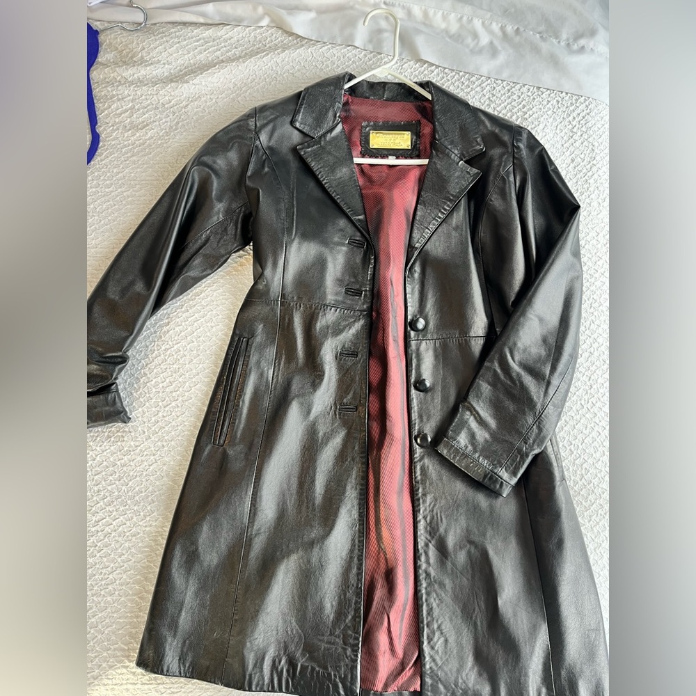 Black leather jacket